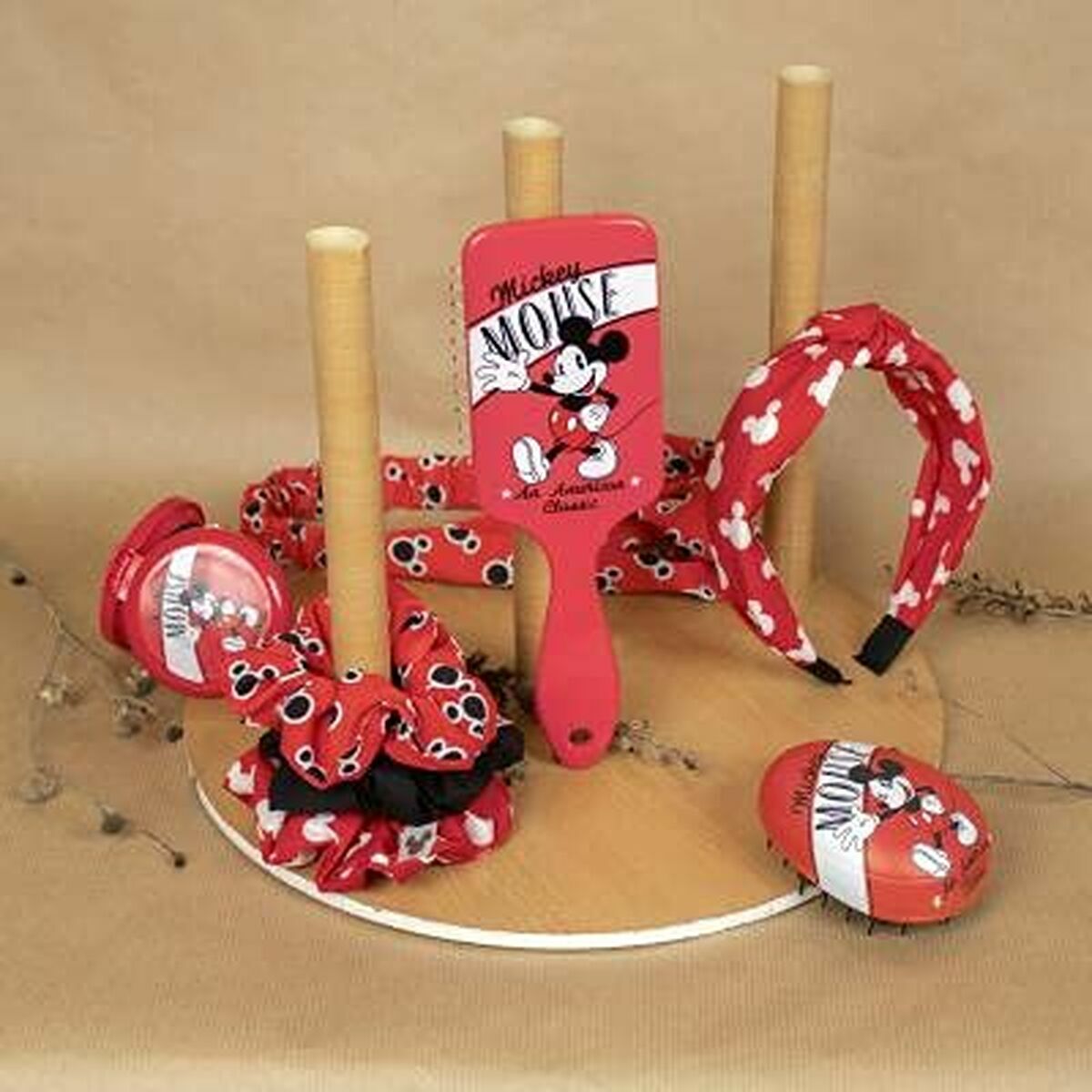 Щетка для распутывания волос Disney   Красный Mickey Mouse 7 x 9 x 4 cm-4