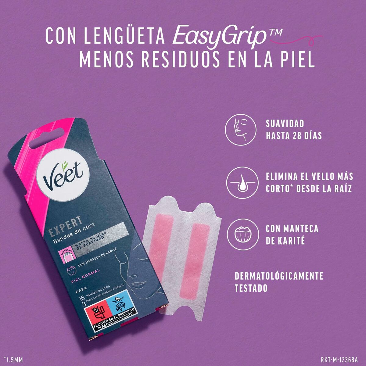 Депиляционные полоски для лица Veet Expert (16 штук)-3