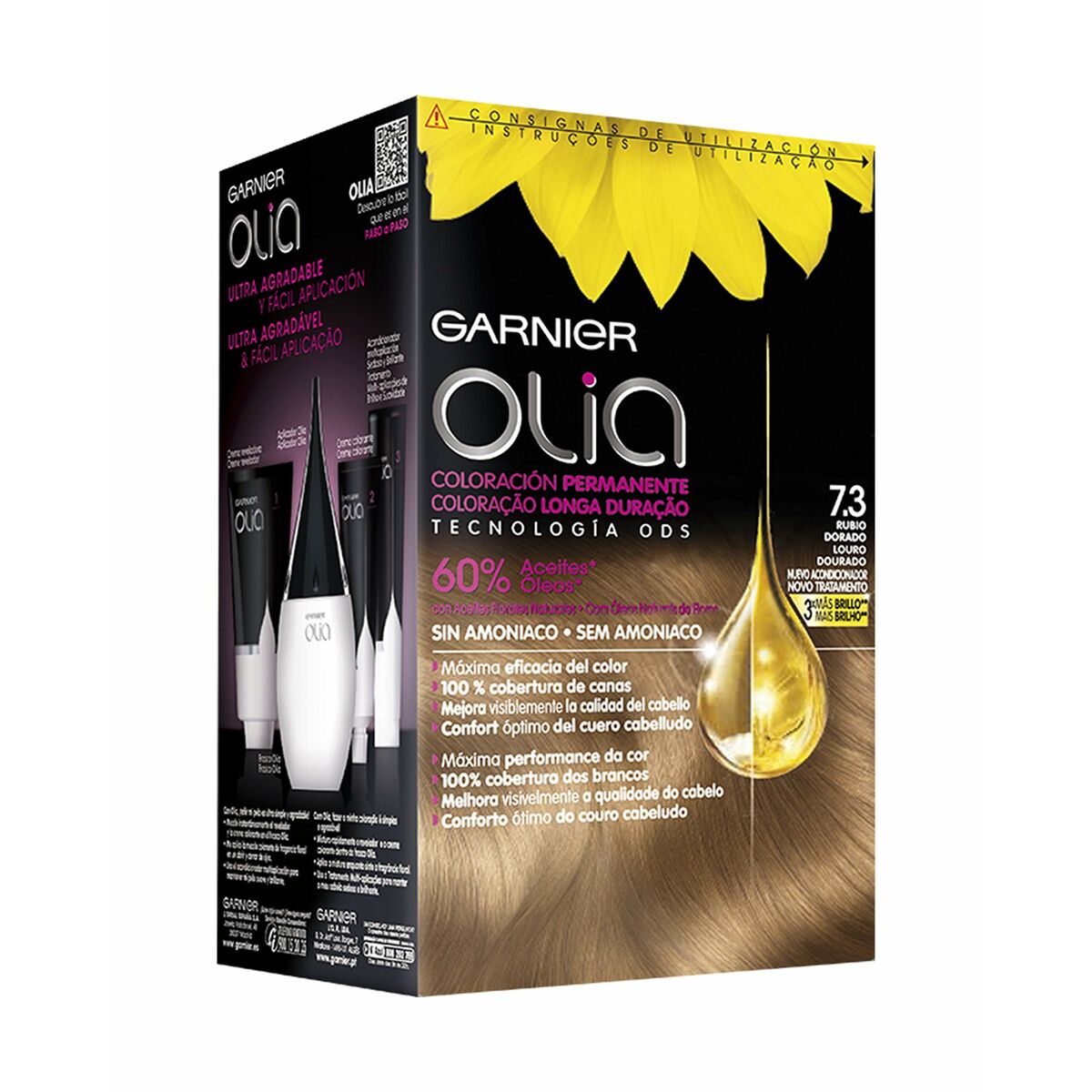 Pintura sin amoníaco Olia Garnier 3600541548367 Golden Dark Blonde-2