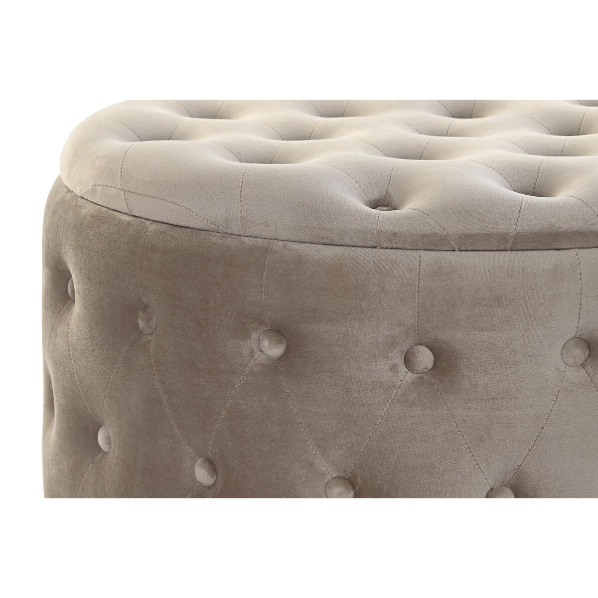 Подставка для ног DKD Home Decor Светло-серый Деревянный MDF Велюр 70 x 70 x 42 cm-2