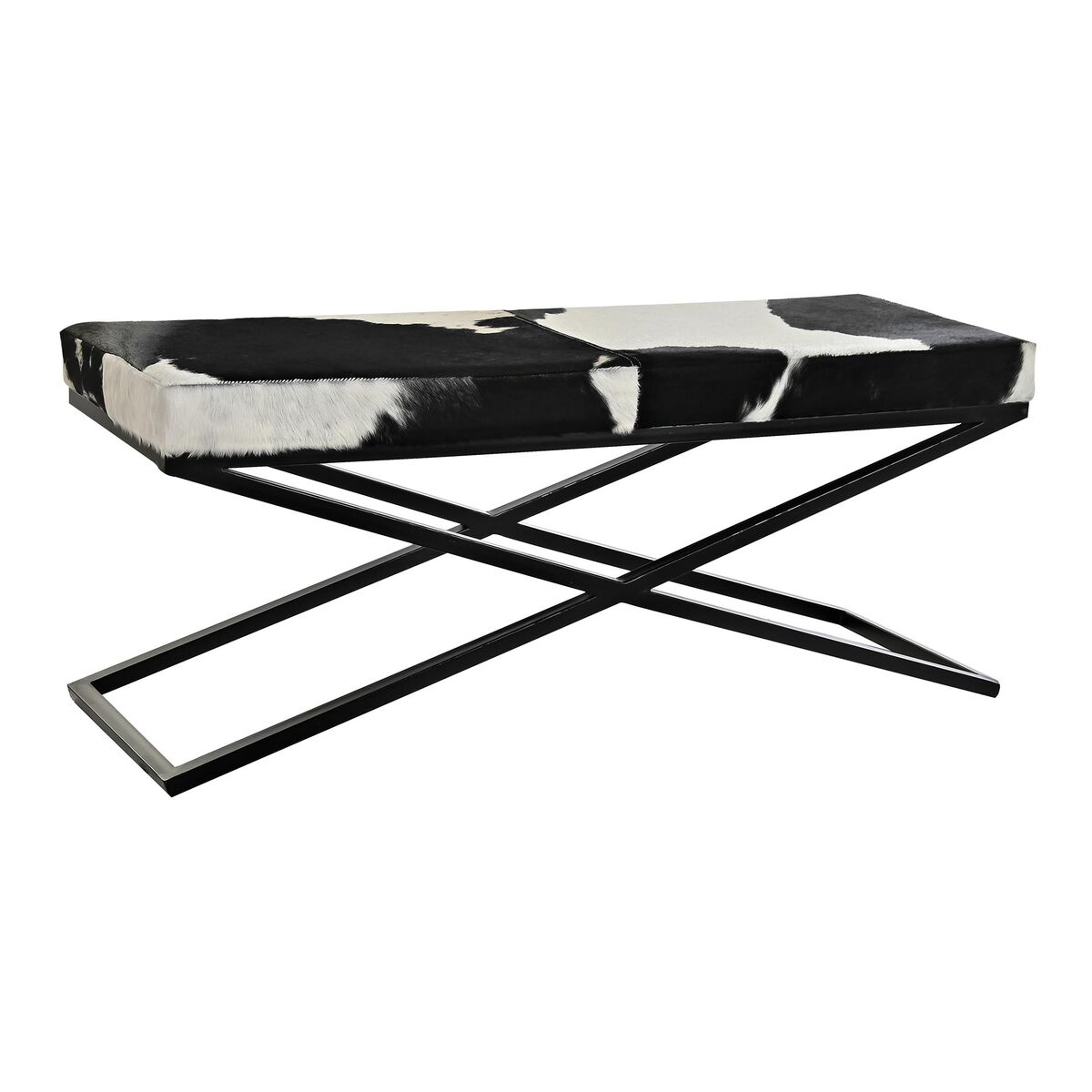 Foot-of-bed Bench DKD Home Decor Чёрный Бежевый Металл Коричневый Кожа Белый Колониальный (120 x 40 x 50 cm)-3