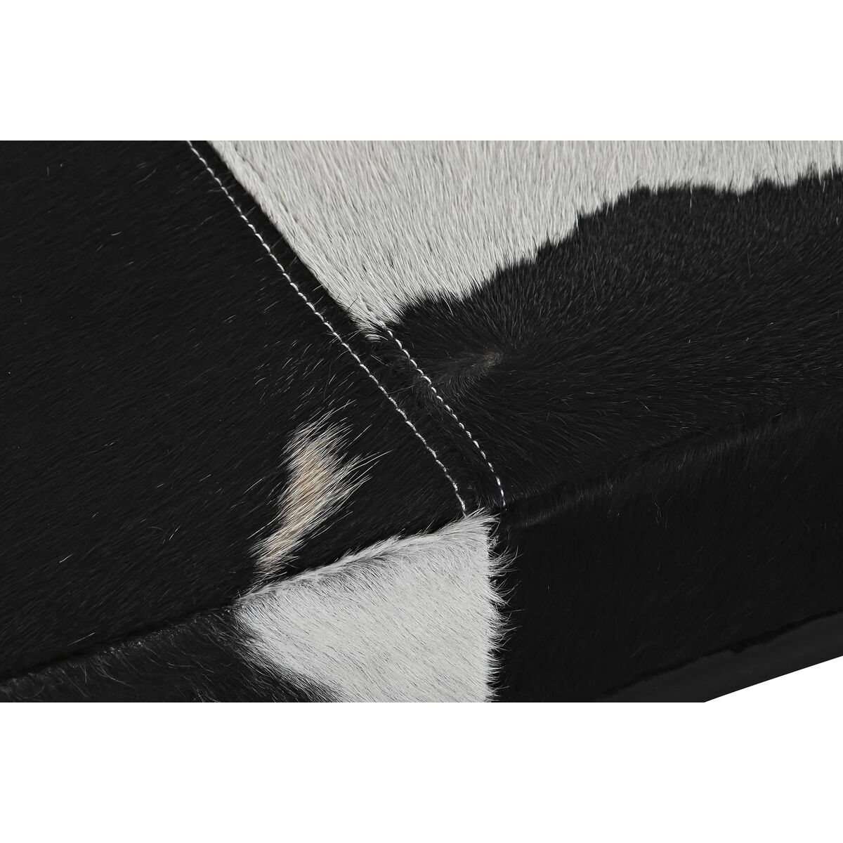 Foot-of-bed Bench DKD Home Decor Чёрный Бежевый Металл Коричневый Кожа Белый Колониальный (120 x 40 x 50 cm)-6