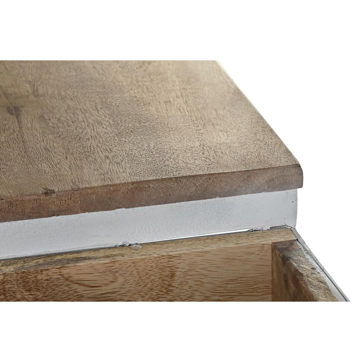 Stand DKD Home Decor White Brown Iron Mango Wood 195 x 40 x 91 cm-3