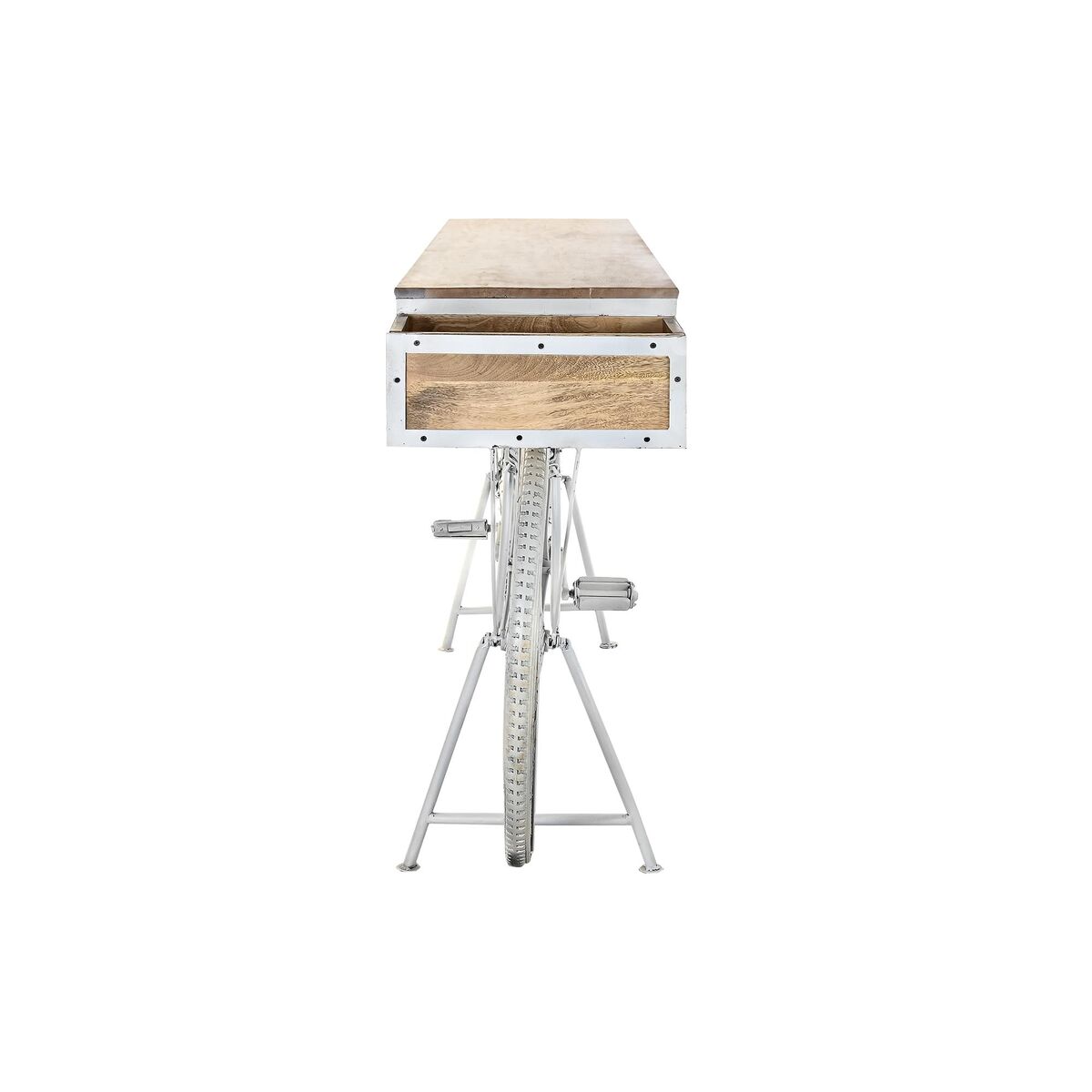 Stand DKD Home Decor White Brown Iron Mango Wood 195 x 40 x 91 cm-6