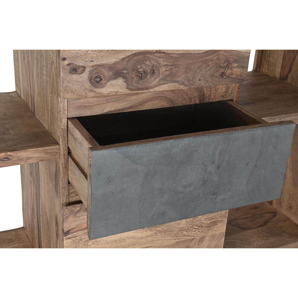 Sheesham Brown Gray Natural Wooden 120 × 40 × 185 سم-5
