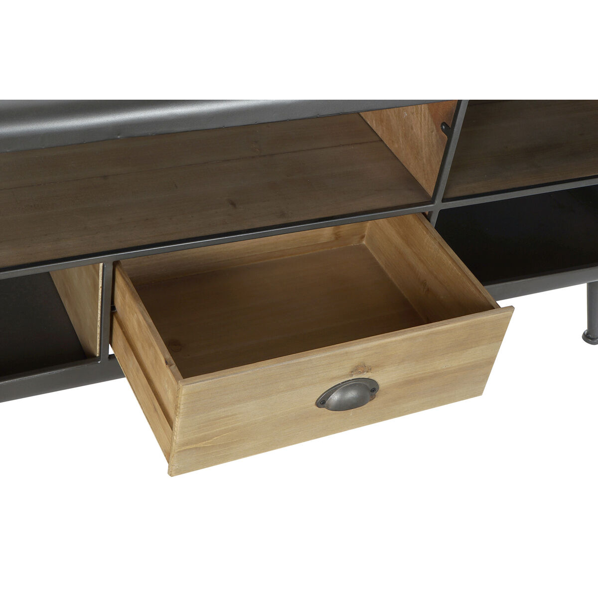 ТВ шкаф DKD Home Decor 140 x 41 x 57 cm Ель Натуральный Металл Светло-серый-3