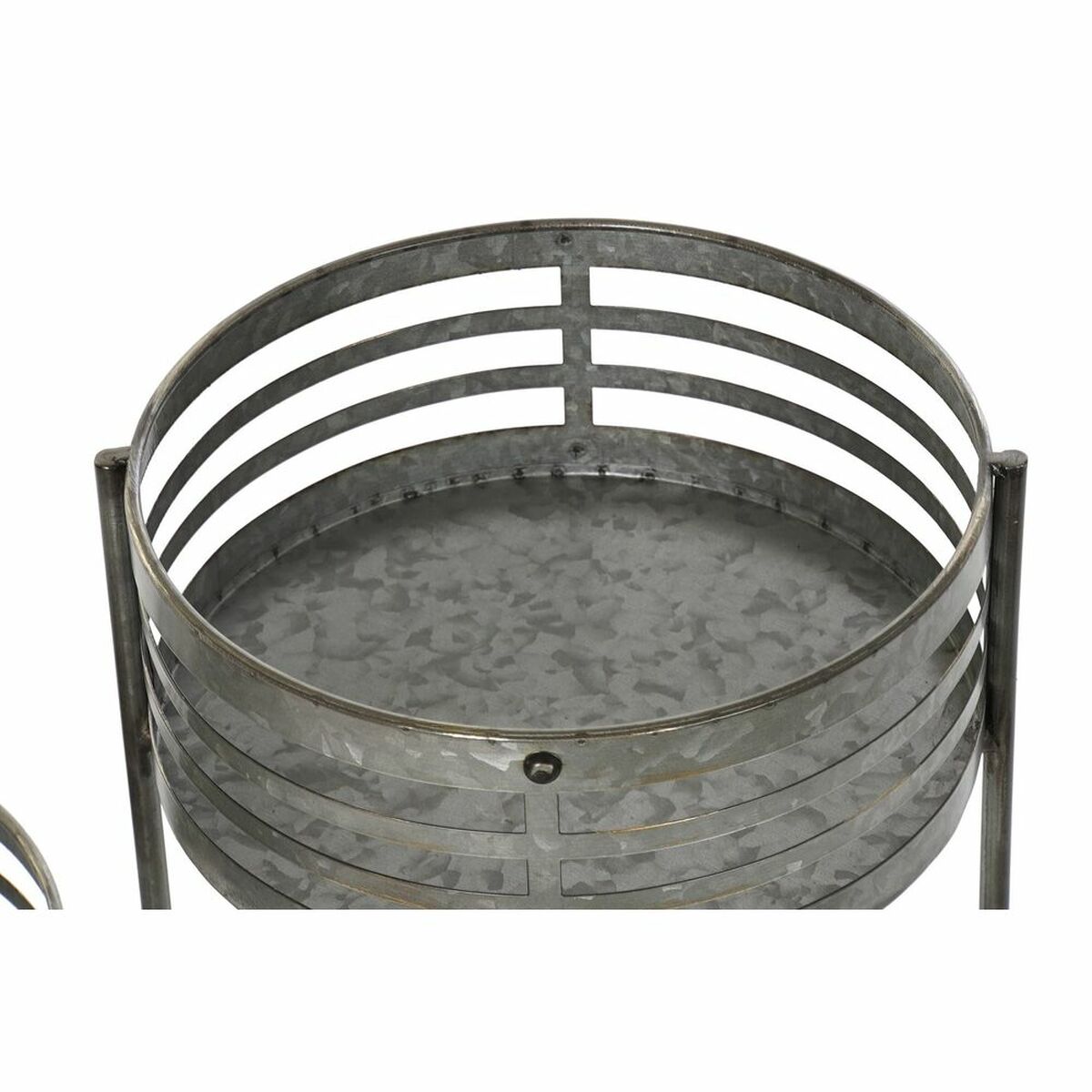 DKD Home Decor 3-in-1 Grey Metal Iron Loft (47 × 35 × 72 سم)-4