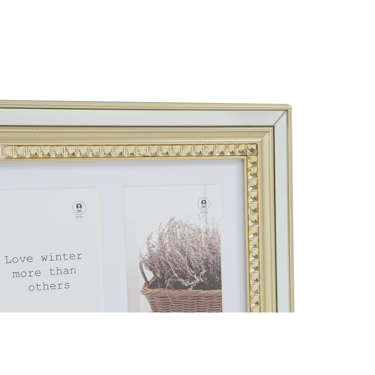 Photo Frame DKD Home Decor Luxury Glass Polystyrene Gold Plated Silver Traditional 46.5 x 2 x 28.5 cm (2 pieces)-3