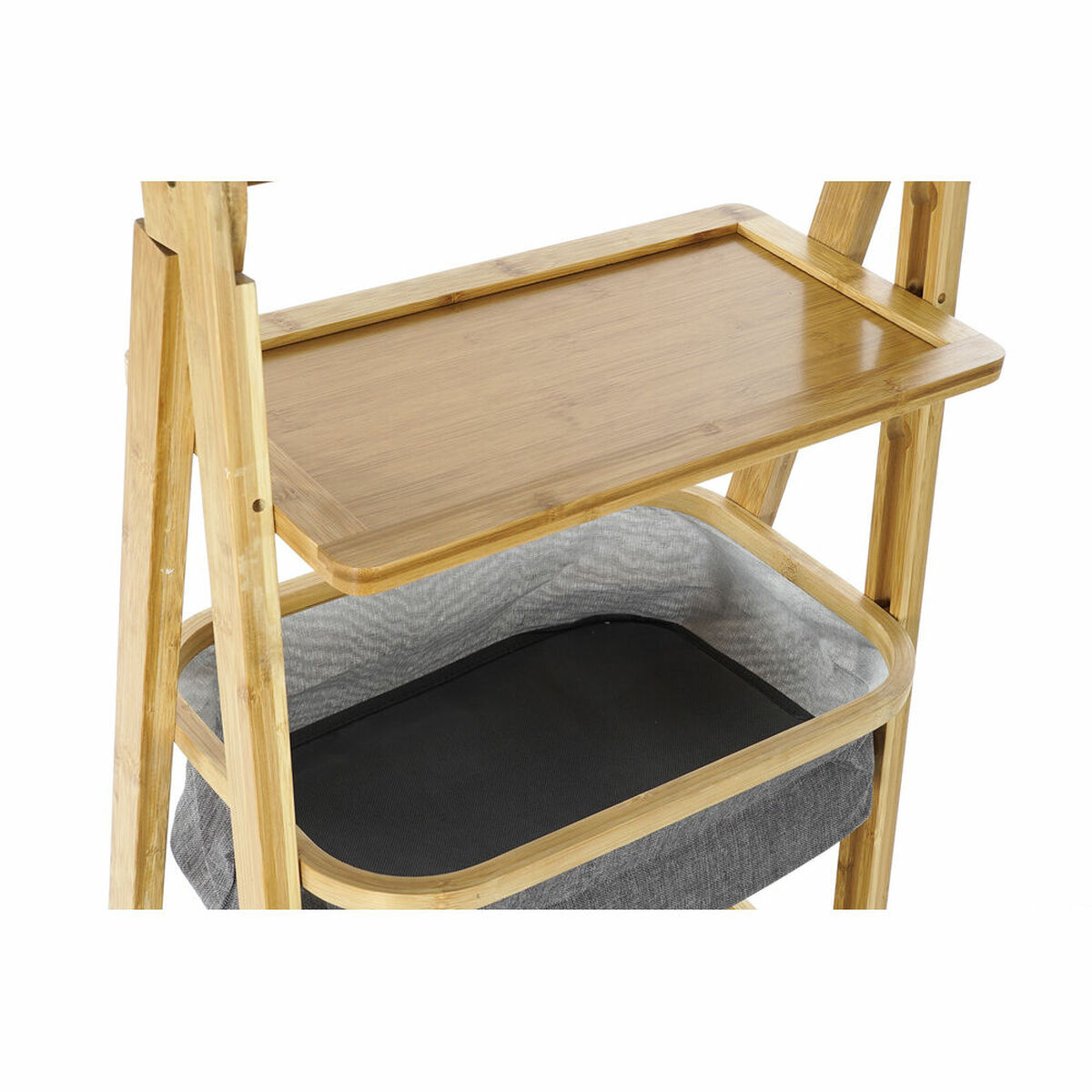 Полиця для ванної DKD Home Decor Натуральний Сірий поліестер Бамбук (45 x 32 x 98 cm)-2