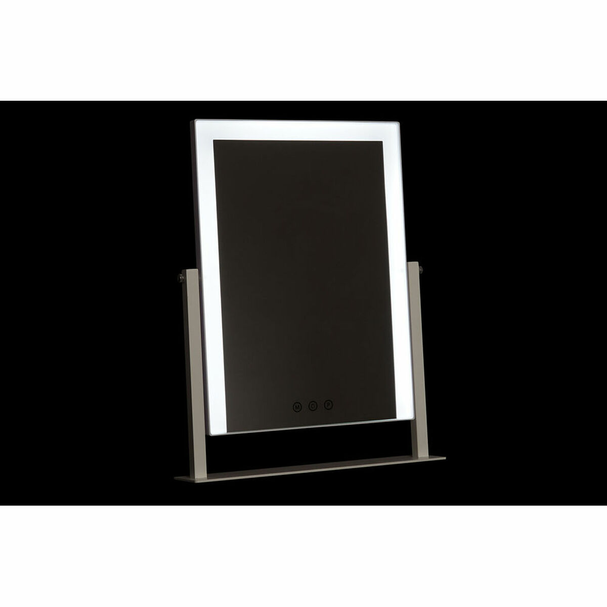 Tactile LED Table Mirror DKD Home Decor Metal White (35 x 2 x 45 cm)-2