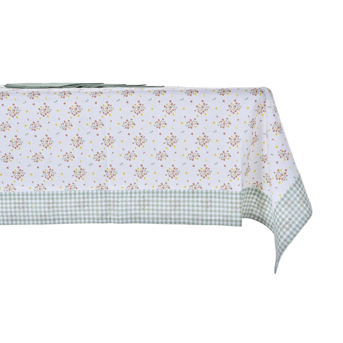 Набор столового белья DKD Home Decor Цветы Зеленый 150 x 150 x 0,5 cm-3