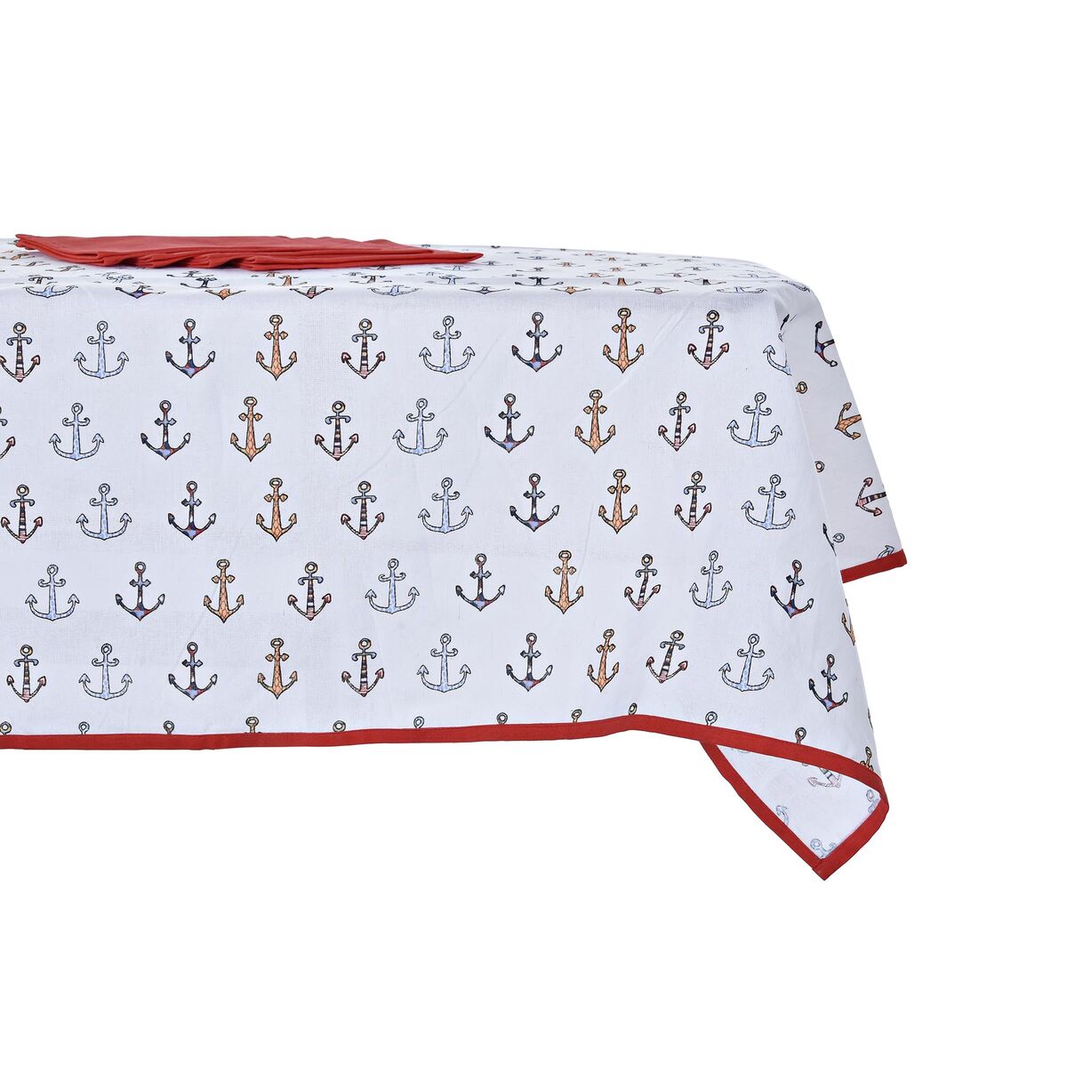 Набор столового белья DKD Home Decor Синий Белый Красный 150 x 150 x 0,5 cm (2 штук)-3