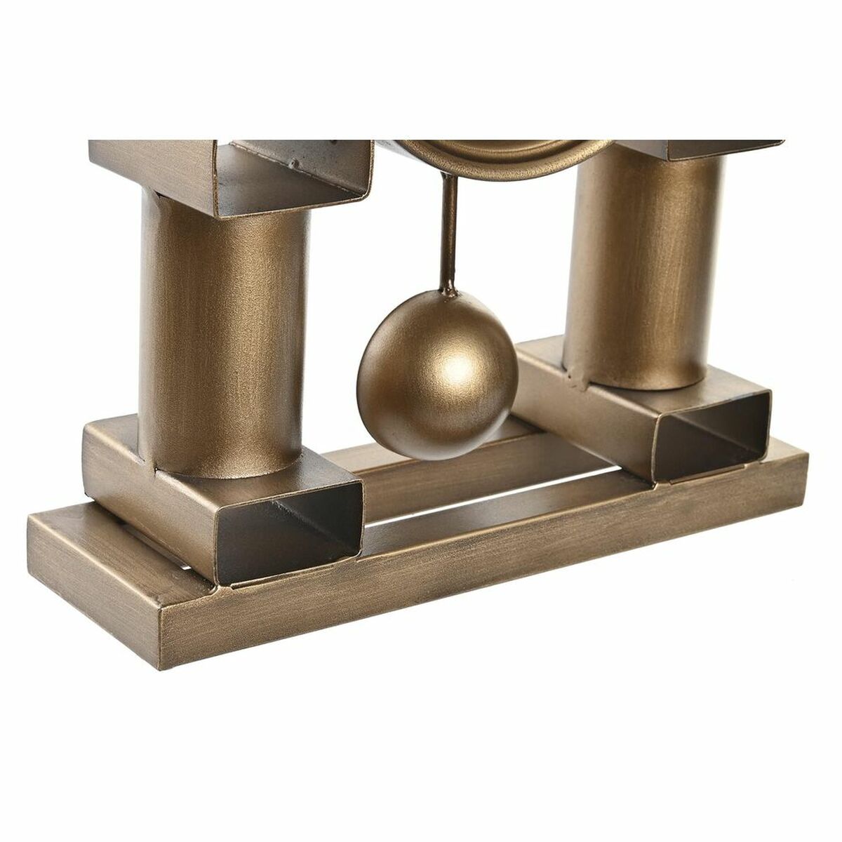 Настольные часы DKD Home Decor 25 x 8 x 31 cm Стеклянный Чёрный Позолоченный Железо традиционный-3