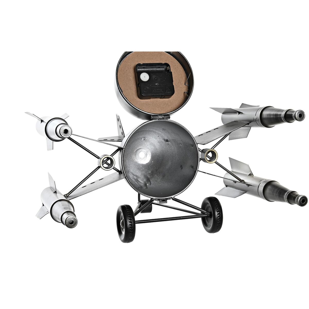 Настольные часы DKD Home Decor 38,5 x 28 x 19,5 cm Серебристый Позолоченный Железо Loft (2 штук)-4