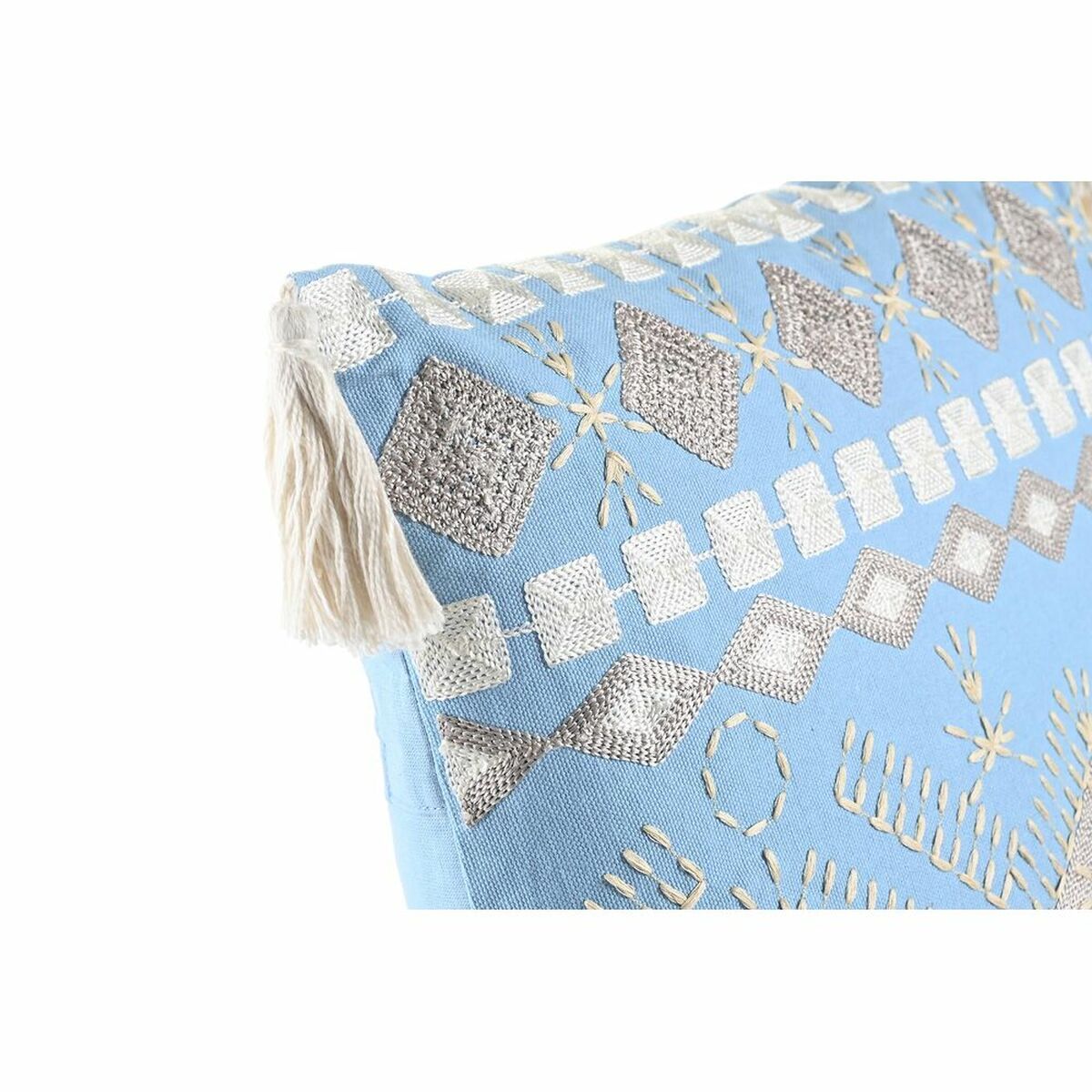 Kissen DKD Home Decor 40 x 15 x 40 cm Blau Weiß-3