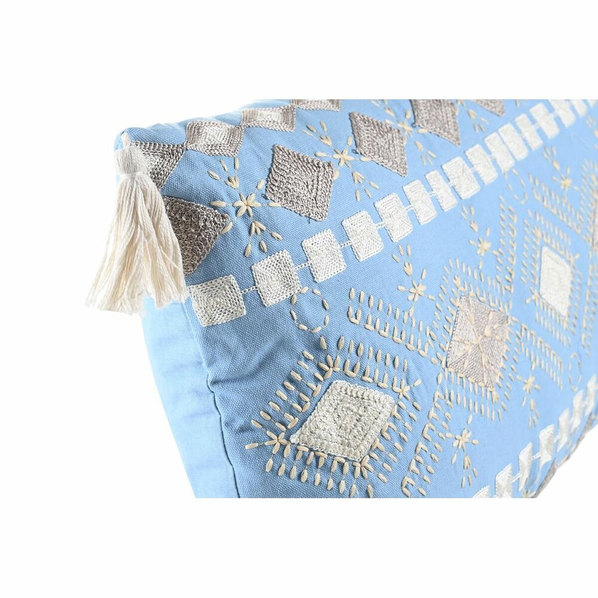 Cuscino DKD Home Decor 60 x 15 x 35 cm Bianco blu-3