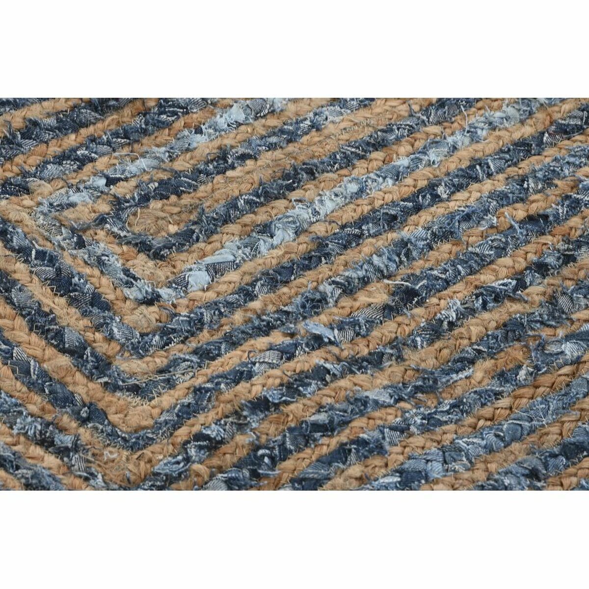 Ковер DKD Home Decor Синий Хлопок Разноцветный Индиец джут 160 x 230 x 1 cm-4