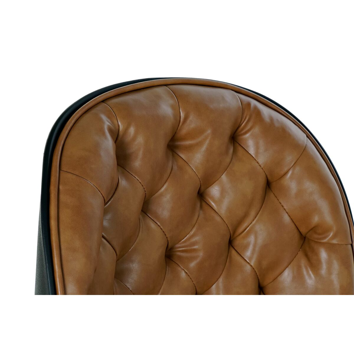 Обеденный стул DKD Home Decor 54,5 x 53 x 86 cm Чёрный Верблюжий-4