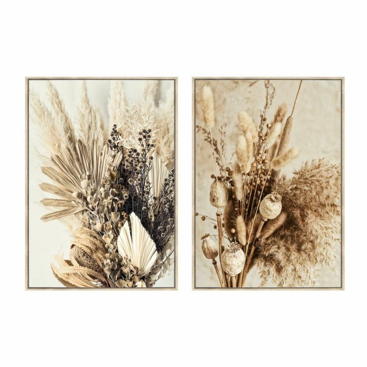 Boyama DKD Ev Dekoru Çiçek 80 x 4 x 120 cm İskandinav (2 parça)
