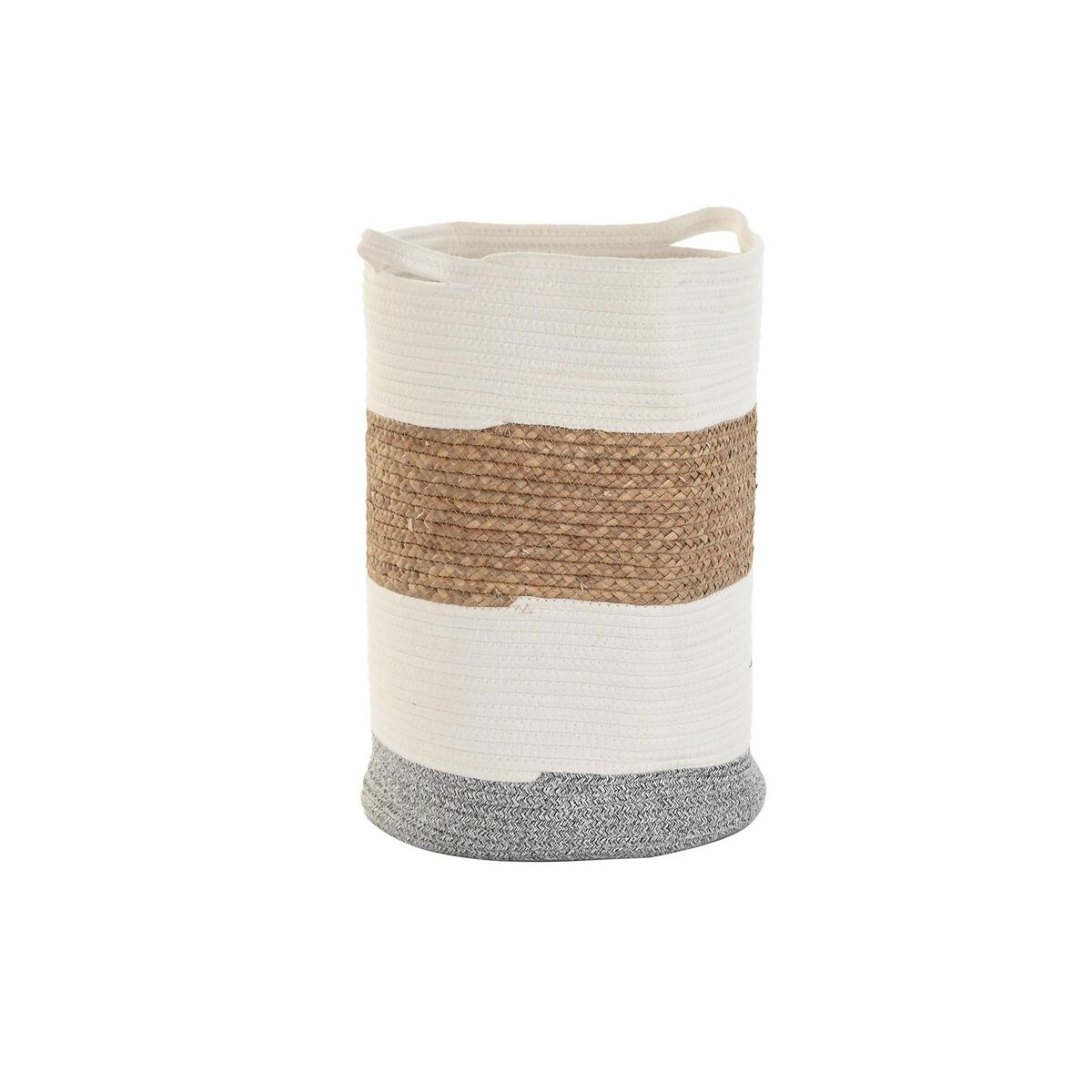 Декоративная корзина DKD Home Decor Белый Натуральное волокно 36 x 36 x 52 cm