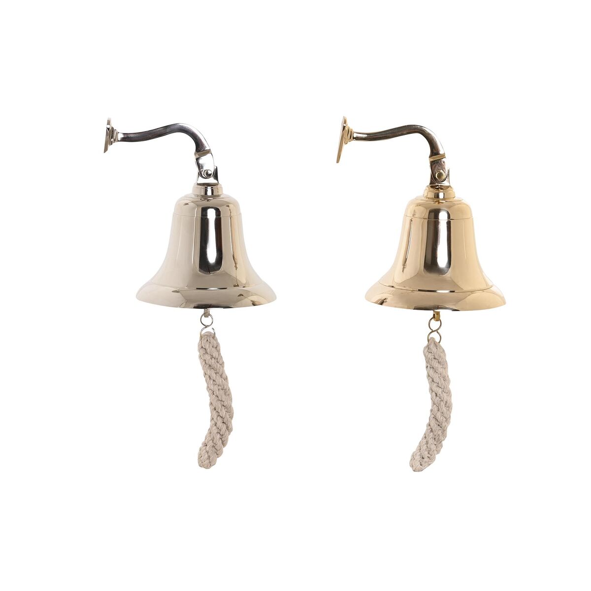 Декоративная фигура DKD Home Decor Колокольчик 12 x 12 x 16 cm Серебристый Позолоченный Vintage