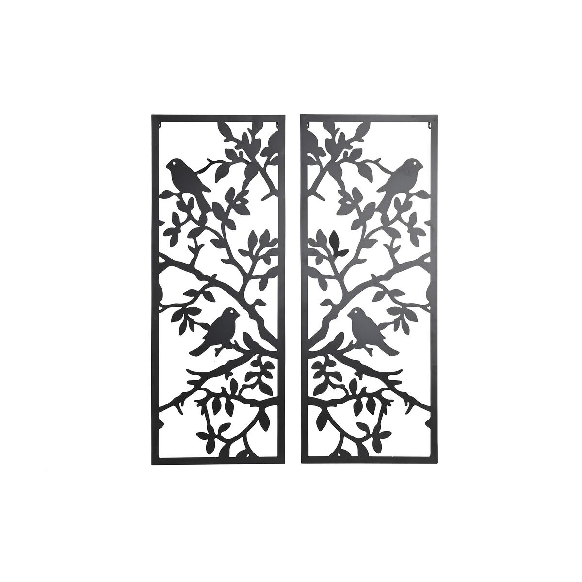 Настенный декор DKD Home Decor (2 Предметы) Металл птицы Shabby Chic (35 x 1,3 x 91 cm)