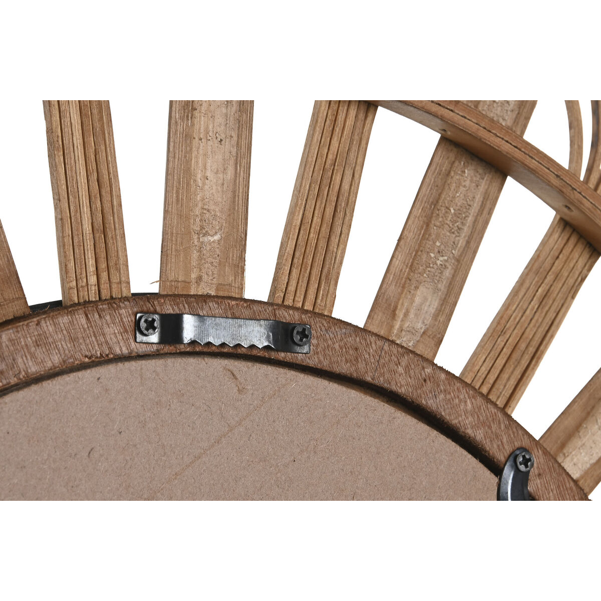 Настенное зеркало DKD Home Decor Стеклянный Чёрный Коричневый Колониальный Бамбук (60 x 2 x 60 cm)-2