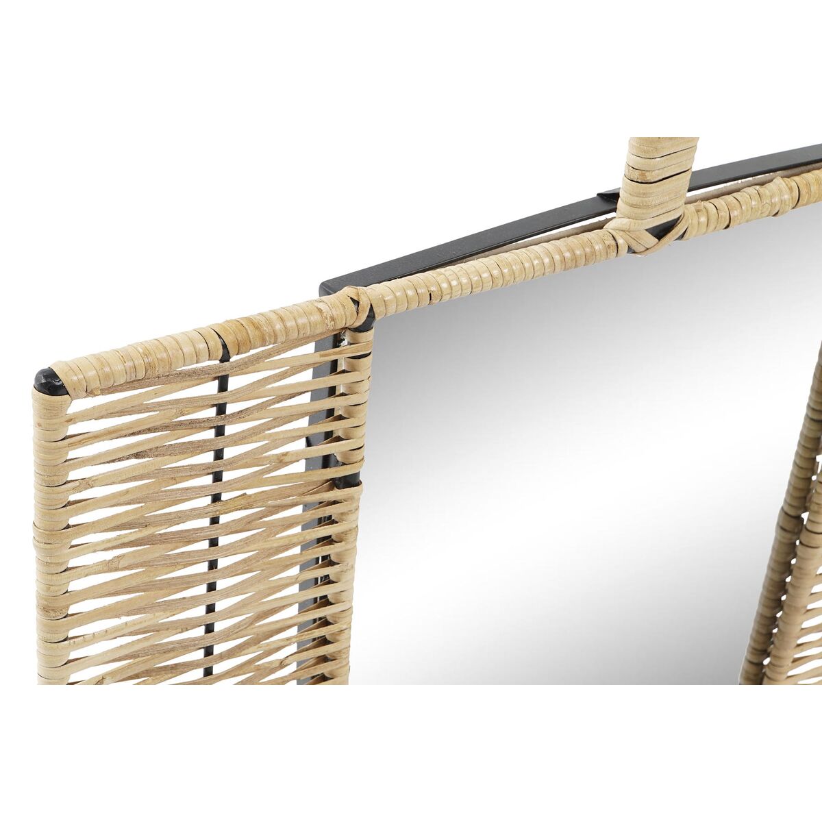 Настенное зеркало DKD Home Decor Коричневый ротанг Веер Тропический (50 x 2,5 x 72 cm)-3