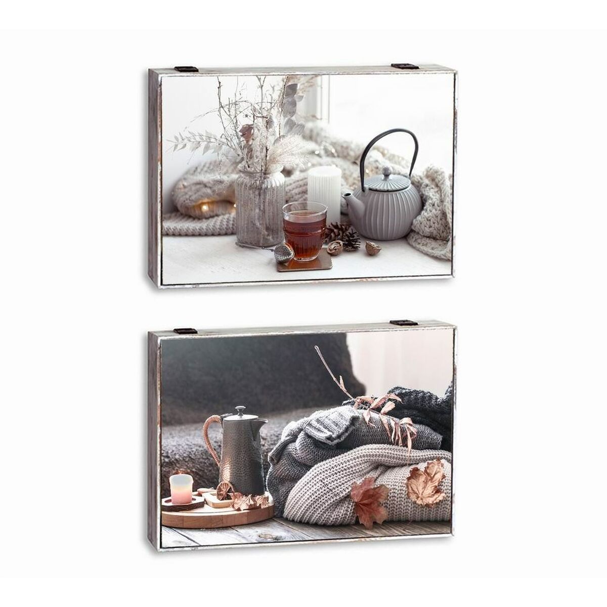 Крышки DKD Home Decor бухгалтер Восточный Деревянный MDF 2 штук 46,5 x 6 x 31,5 cm