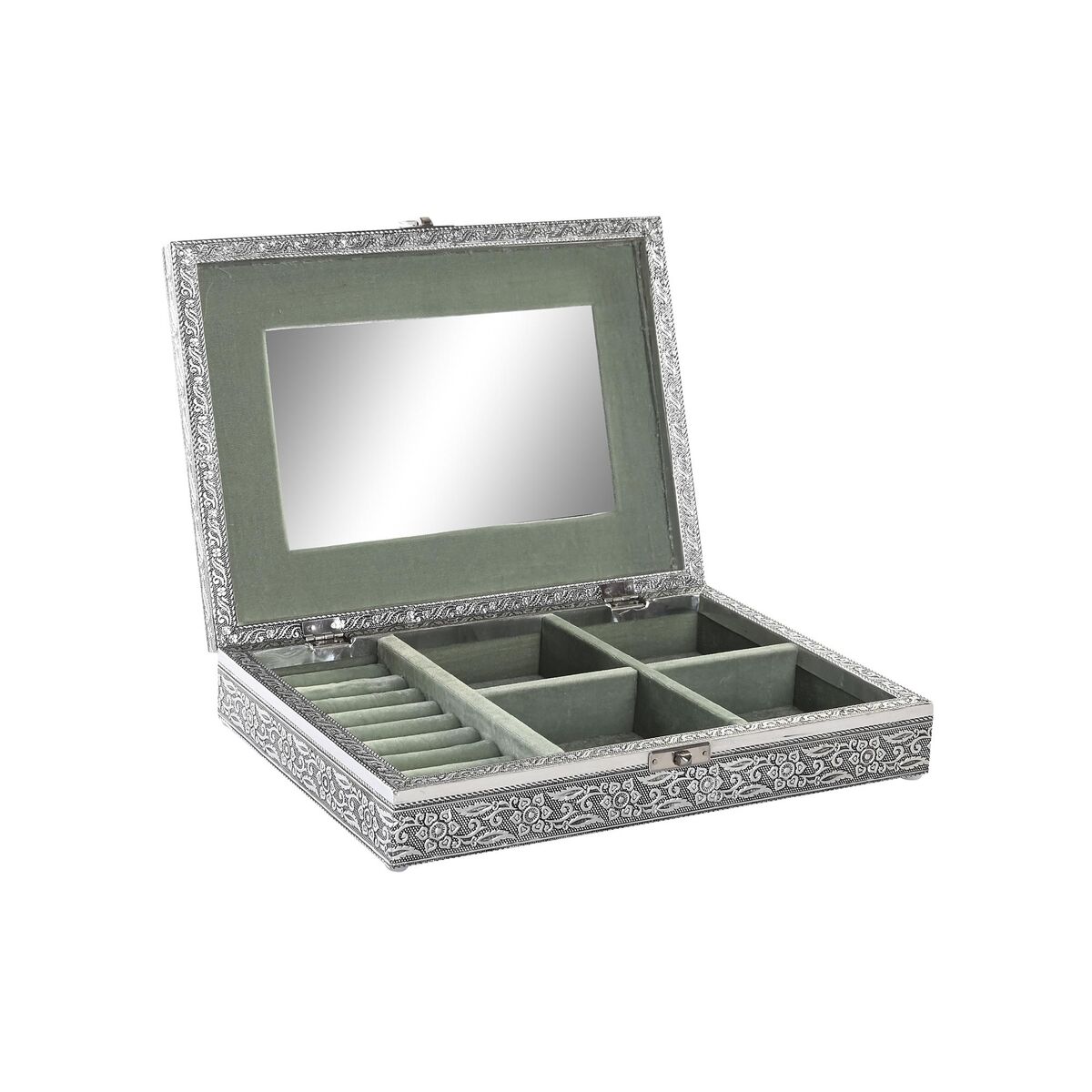 DKD Home Decor银色木质铝Green 28 x 20 x 5 cm-3
