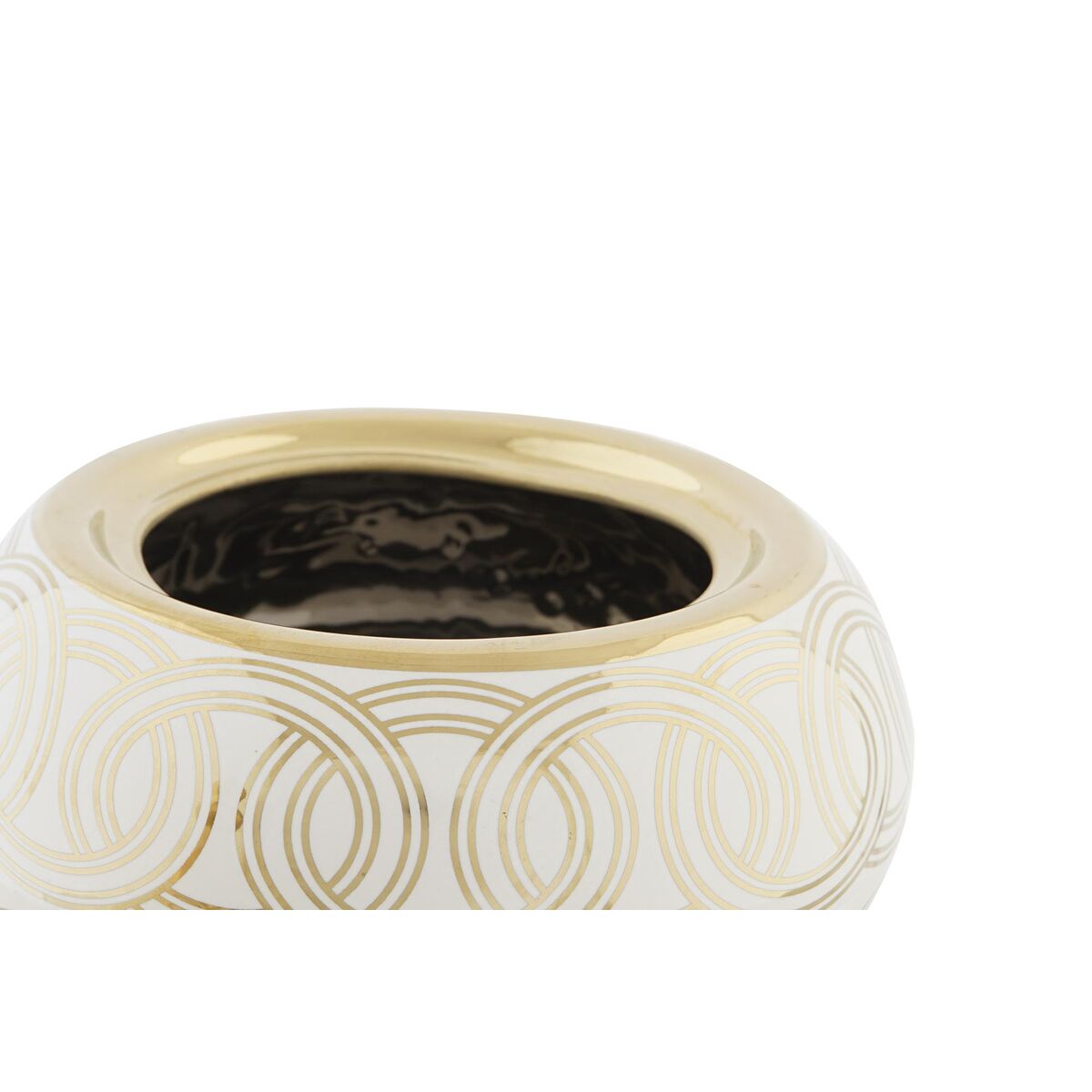 Китайская ваза DKD Home Decor Белый Позолоченный Фарфор Восточный хром 18 x 18 x 22 cm-3