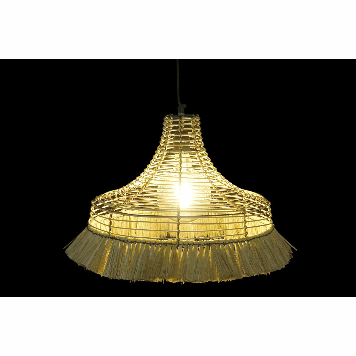 Ceiling lamp DKD Home Decor Natural Metal 40 W Jute (45 x 45 x 36 cm)-2