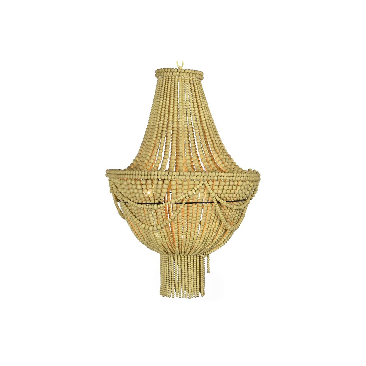 Потолочный светильник DKD Home Decor Жёлтый Коричневый Металл Деревянный MDF 40 W 50 x 50 x 73 cm