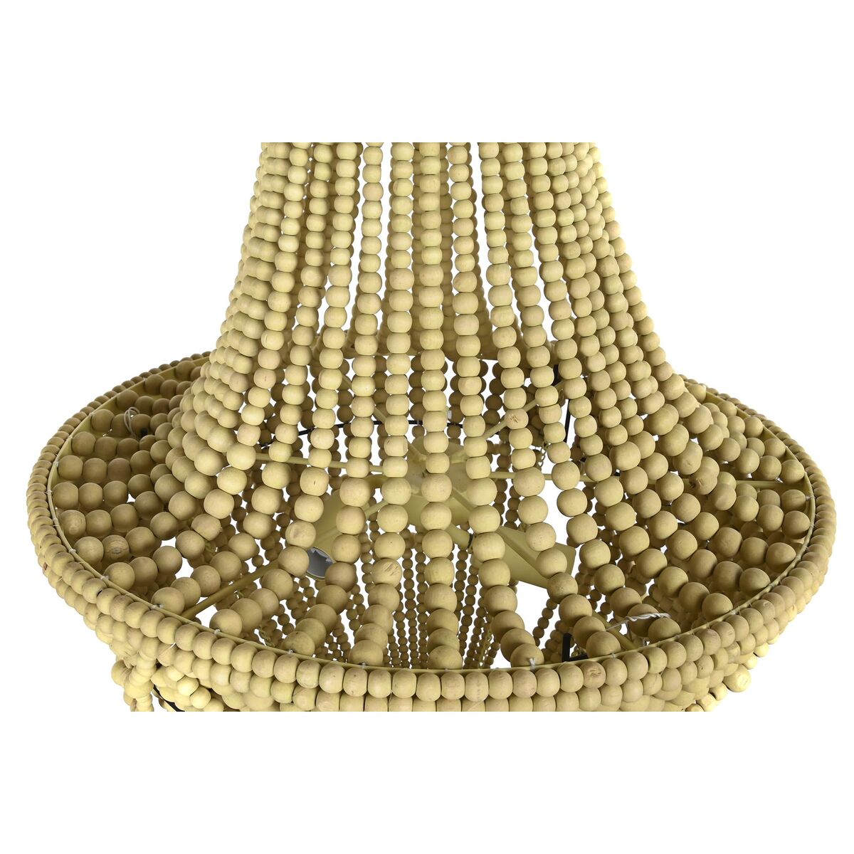 सीलिंग लैंप डीकेडी होम डेकोर येलो ब्राउन मेटल वुडन एमडीएफ 40 डब्ल्यू 50 x 50 x 73 सेमी-4