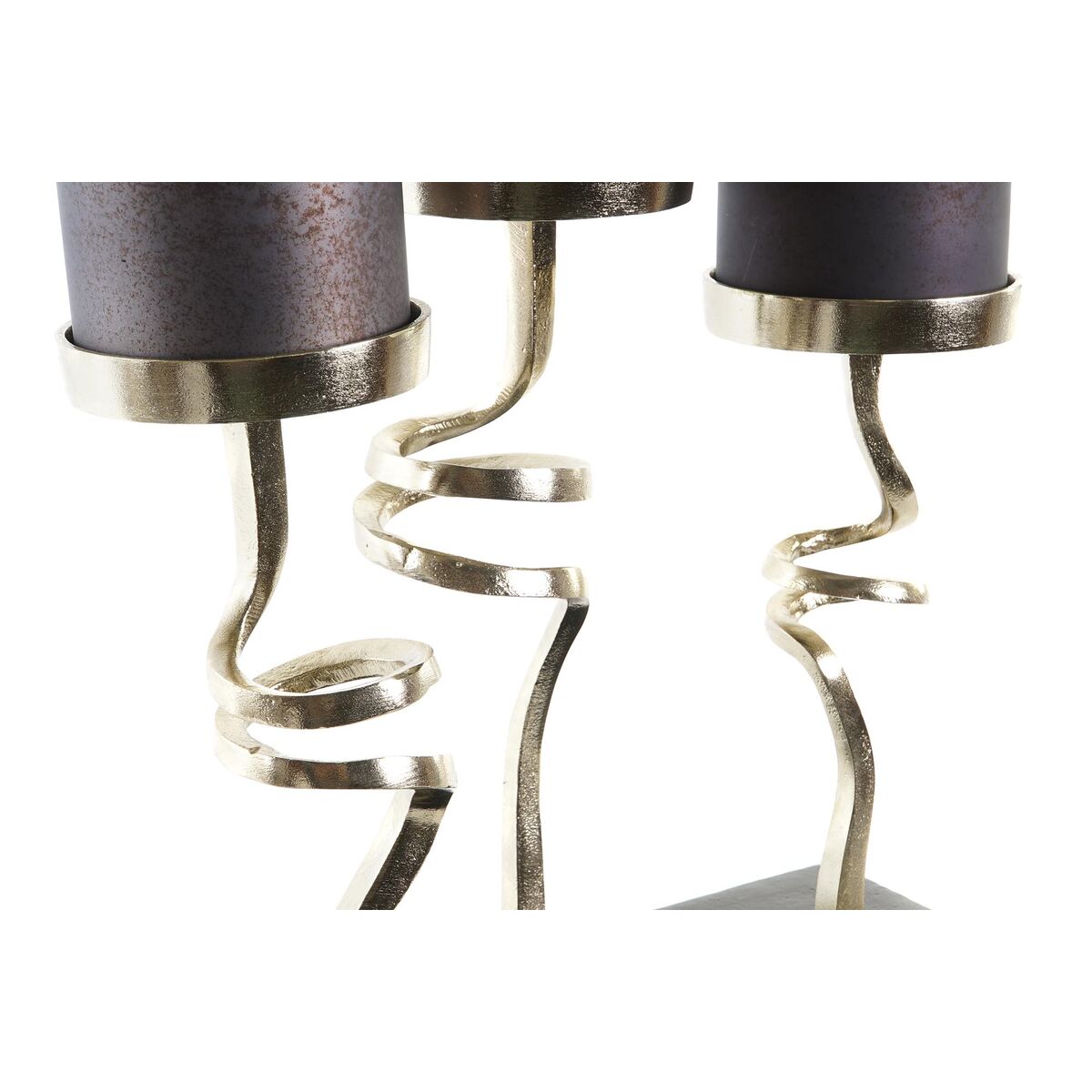 Подсвечник DKD Home Decor Стеклянный Алюминий (37 x 16 x 47 cm)-3