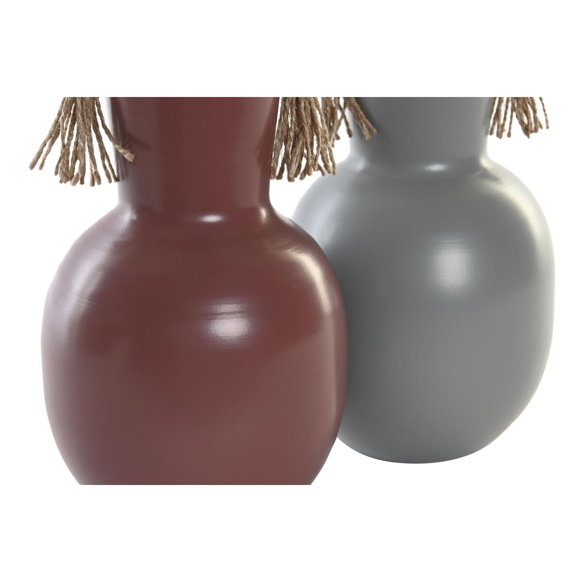 Кувшин DKD Home Decor 14 x 13 x 24 cm Серый Металл терракот (2 штук)-2
