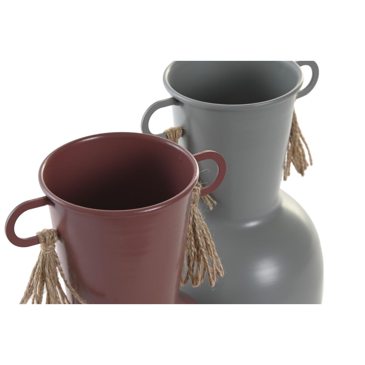 Кувшин DKD Home Decor 14 x 13 x 24 cm Серый Металл терракот (2 штук)-3