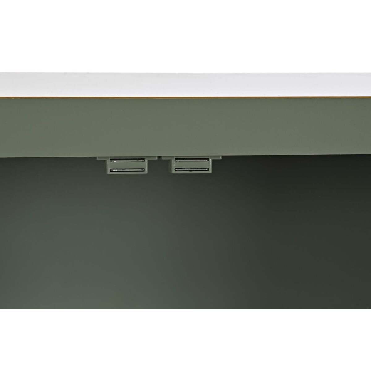 Gabinete de TV DKD Home Decor blanco negro verde chapado en oro abeto madera MDF 130 x 26 x 51 cm-3