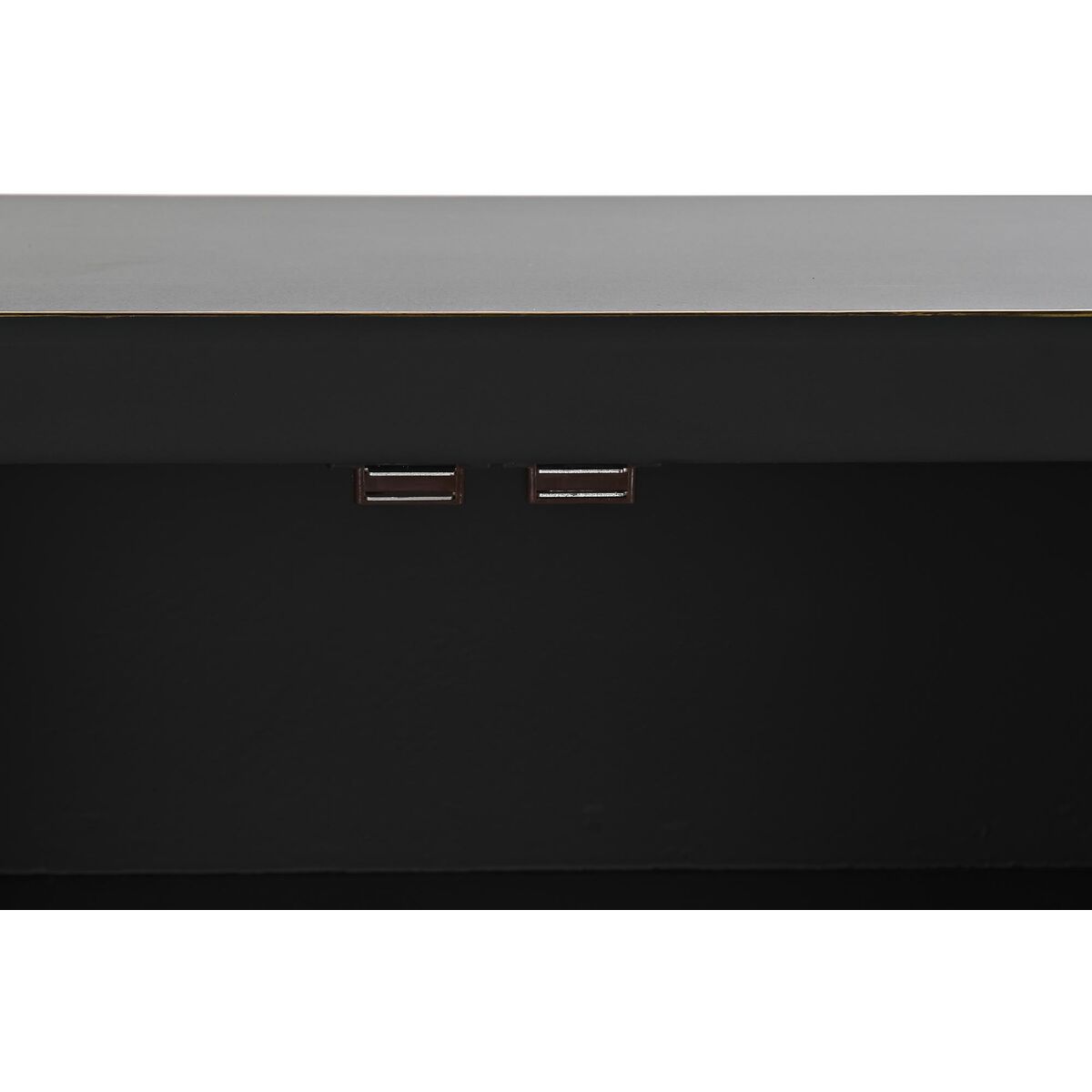 ТВ шкаф DKD Home Decor Чёрный Восточный Белый Позолоченный Белый/Черный Металл Ель Деревянный MDF 130 x 26 x 51 cm-8