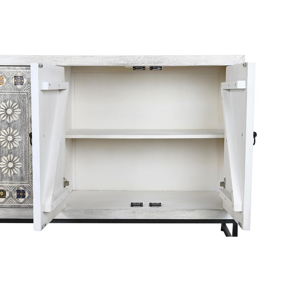 Устройство DKD Home Decor Керамика Серый Белый Древесина манго (150 x 38 x 80 cm)-3