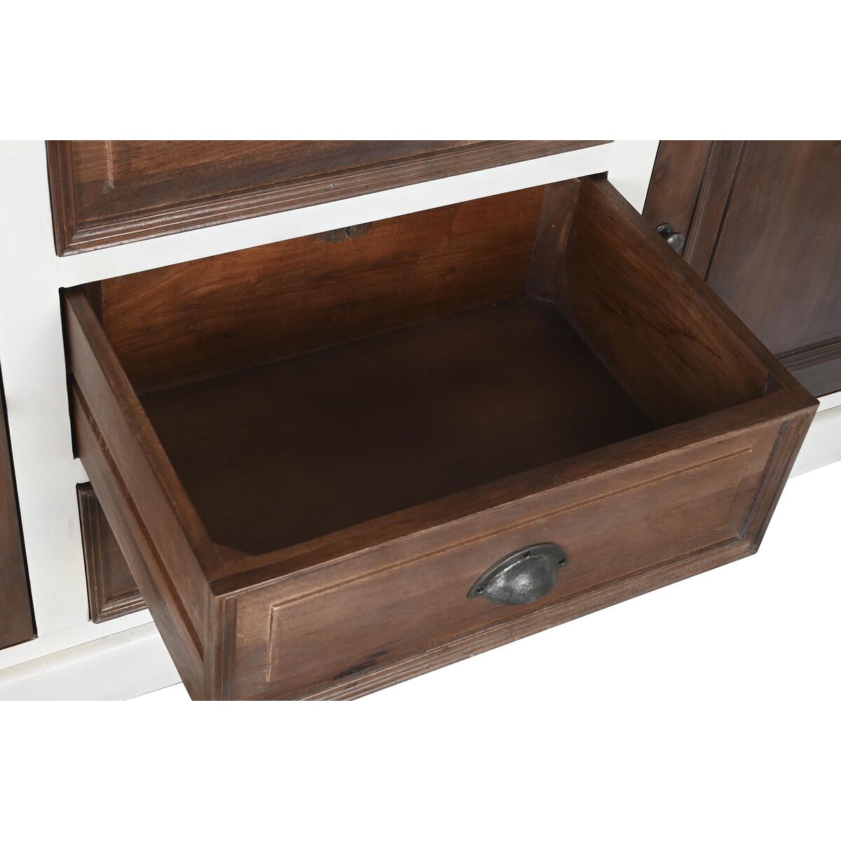 Device DKD Home Decor White Dark Brown Mango Wood (180 x 46 x 83 cm)-4