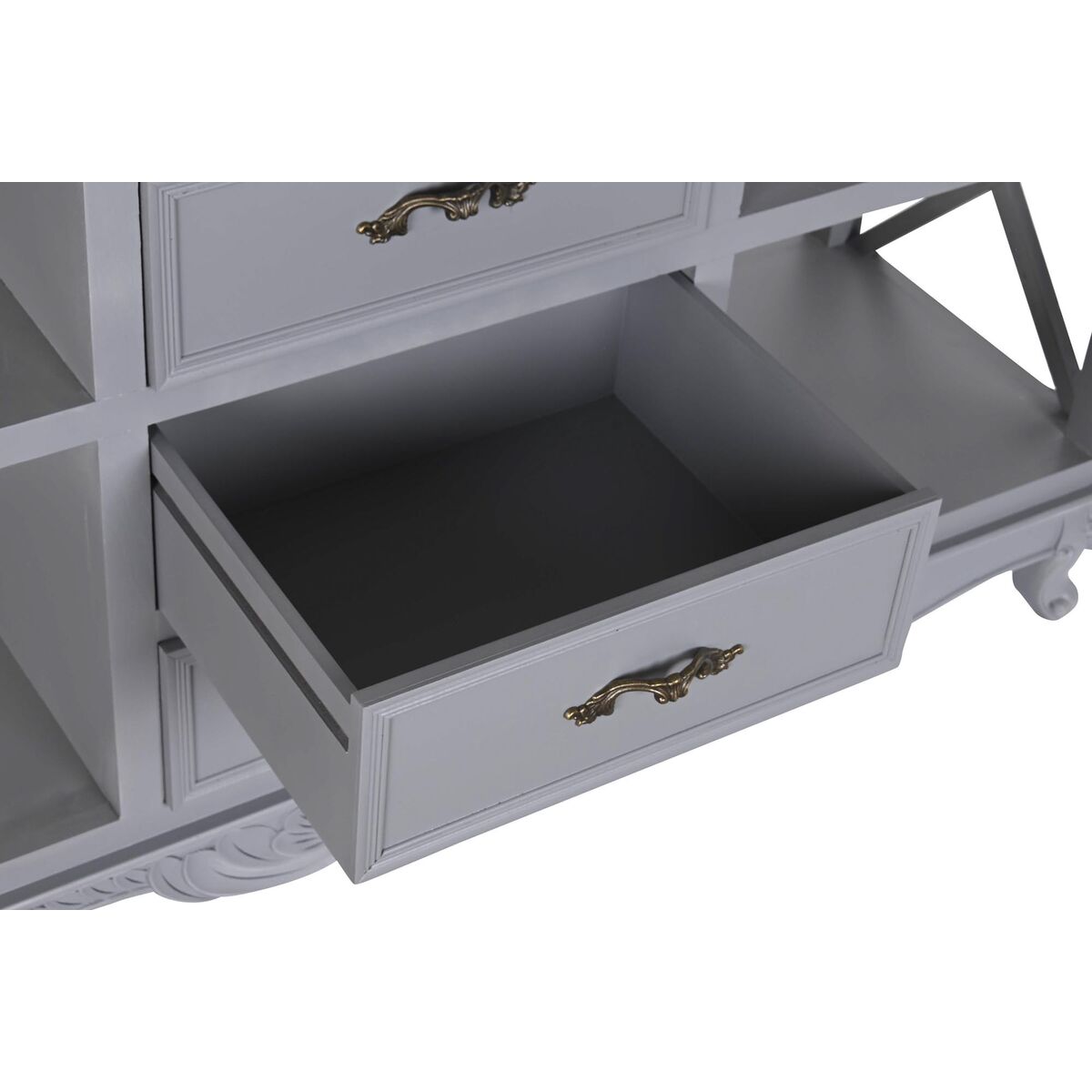 Устройство DKD Home Decor 132 x 40 x 84.5 cm 132 x 40 x 84,5 cm Натуральный Серый Древесина павловнии Деревянный MDF-6