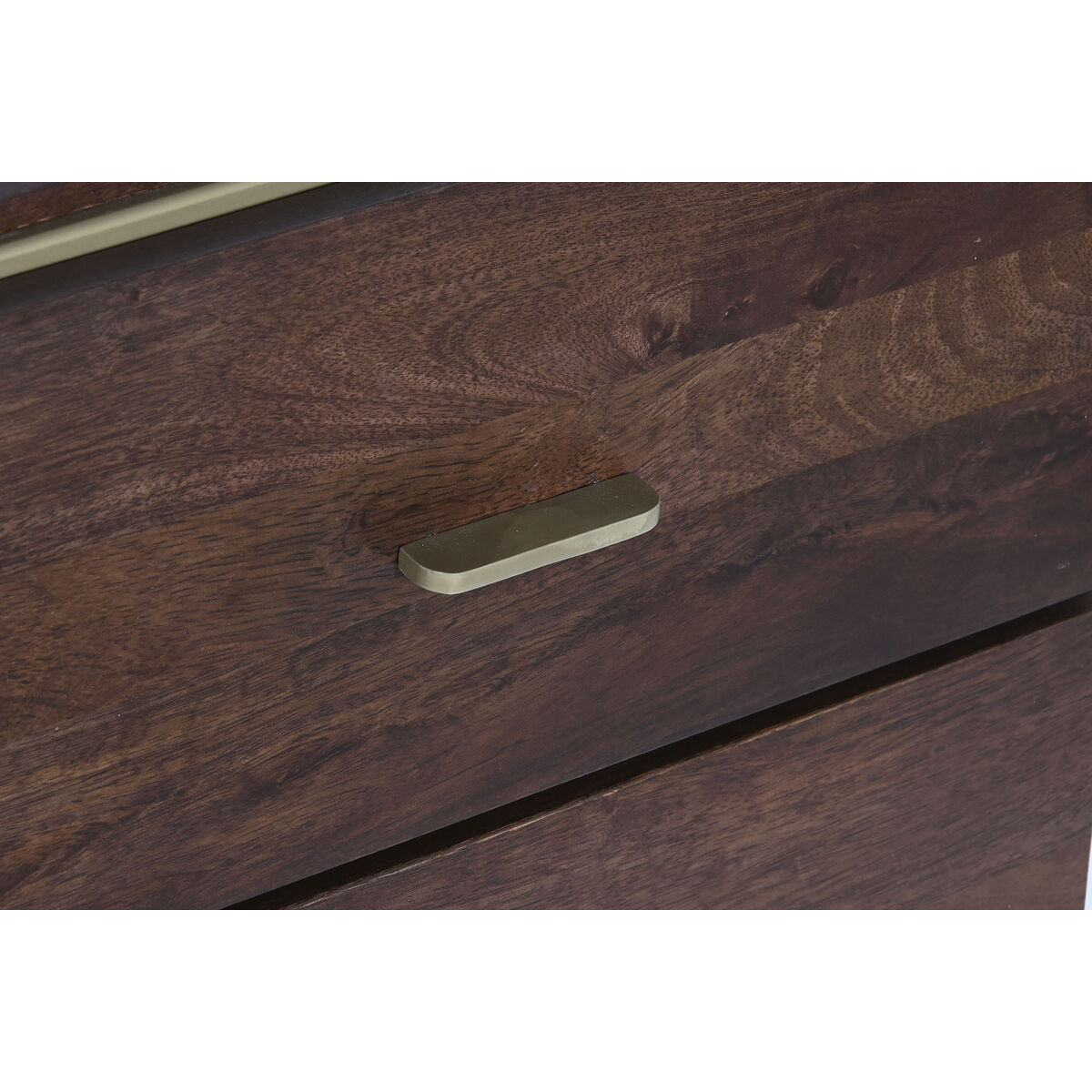Gabinete de TV DKD Home Decor Acero Marrón Madera de mango (140 x 40 x 48 cm)-6