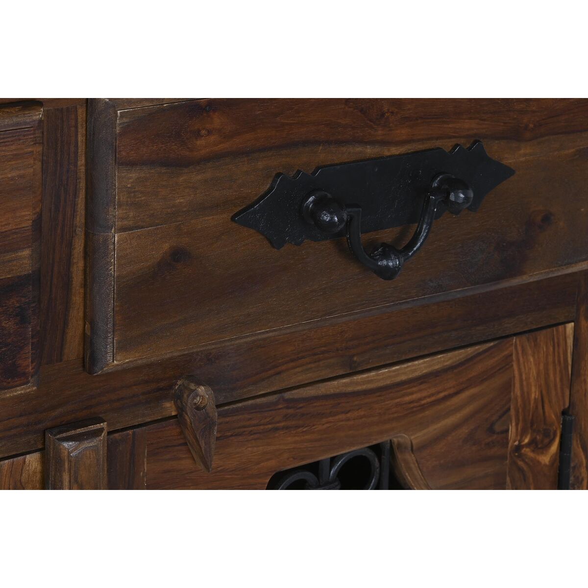 Устройство DKD Home Decor Деревянный Металл Темно-коричневый (90 x 40 x 90 cm)-4