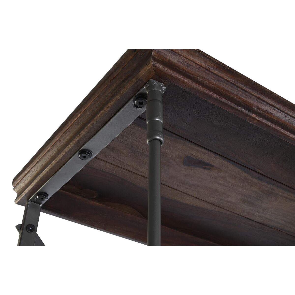 Полка DKD Home Decor Sheesham Коричневый Темно-коричневый Светло-серый Деревянный Металл 213 x 43 x 220 cm-5