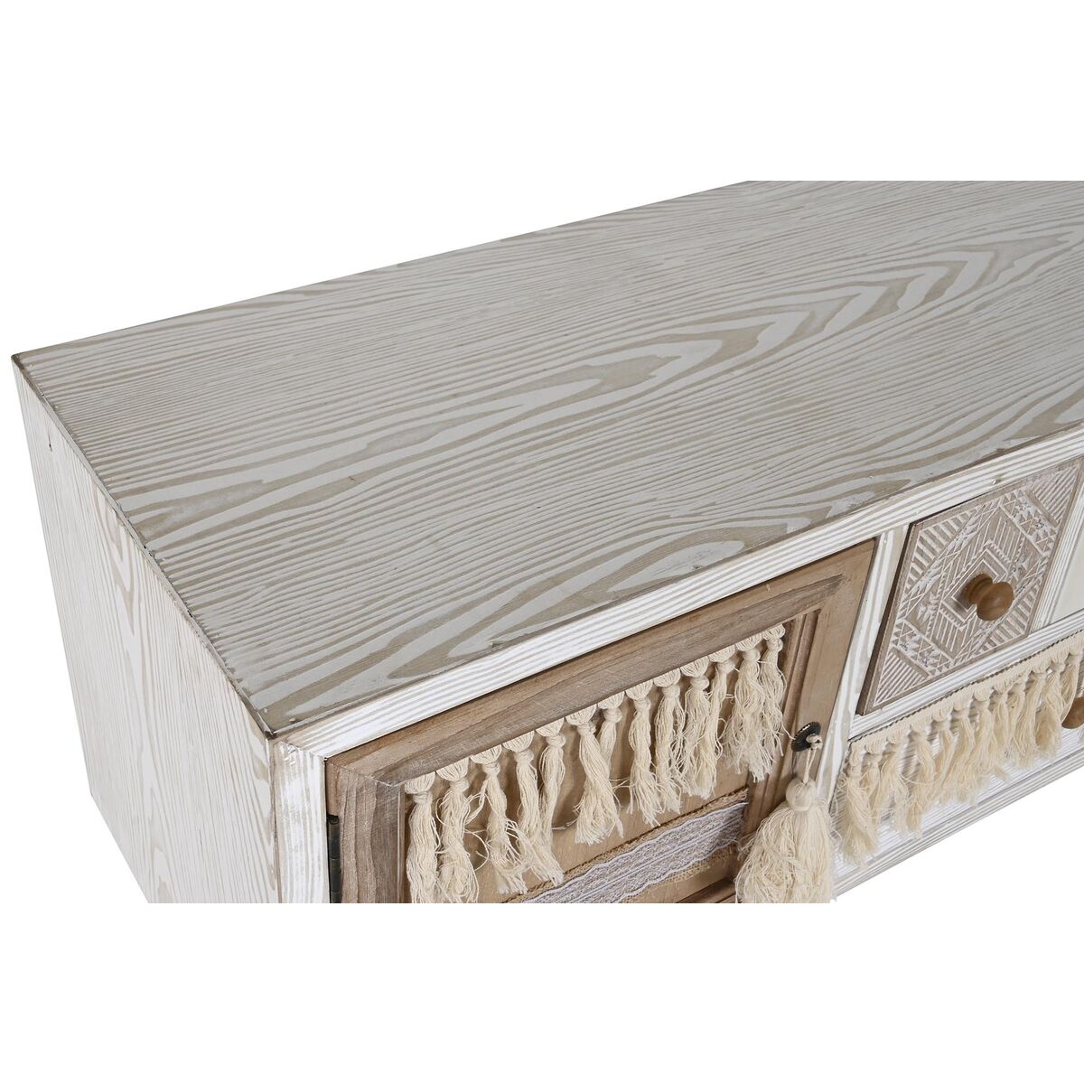 Dispositivo DKD Home Decor El Algodão Branco (120 x 35 x 80 cm)-2