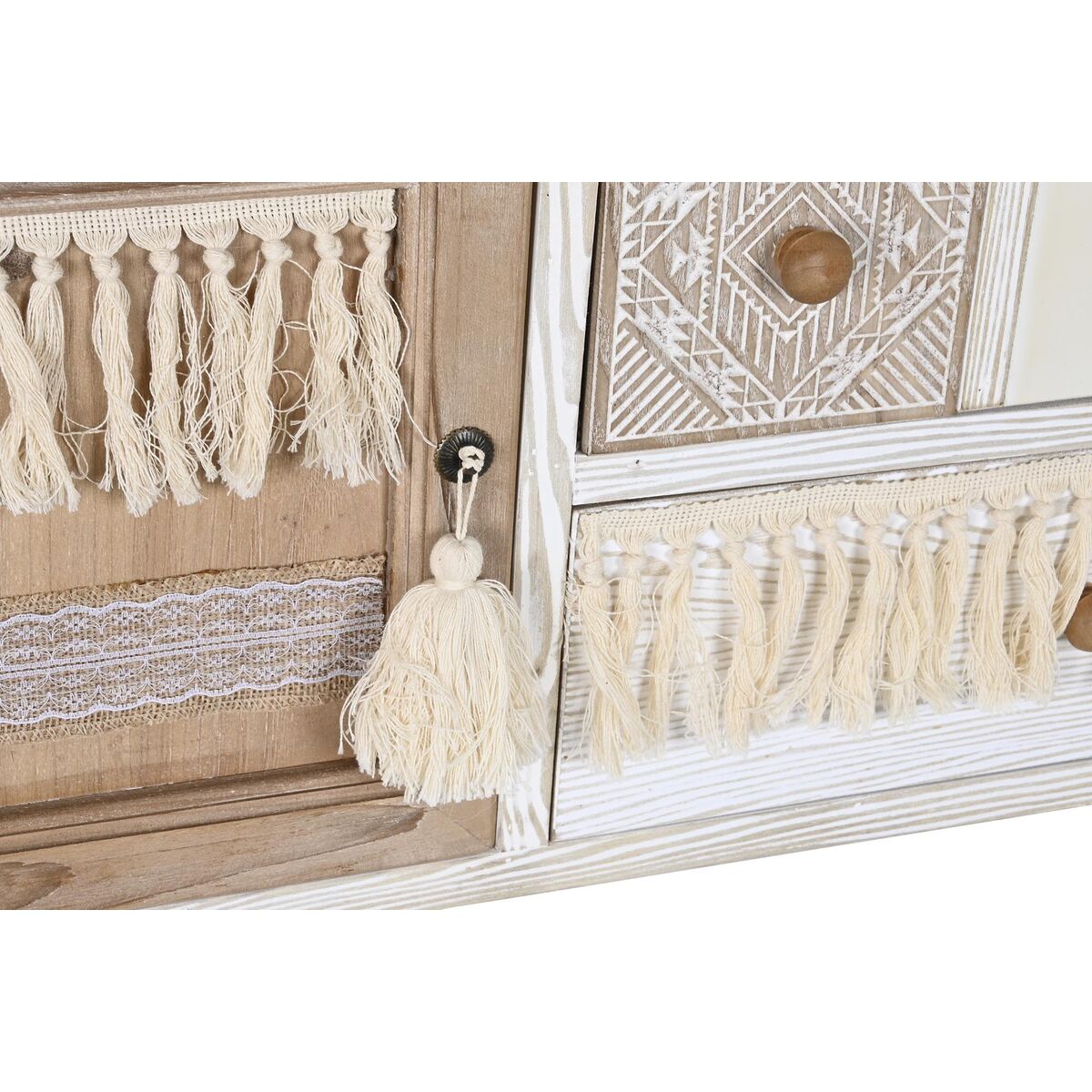 Dispositivo DKD Home Decor El Algodão Branco (120 x 35 x 80 cm)-5