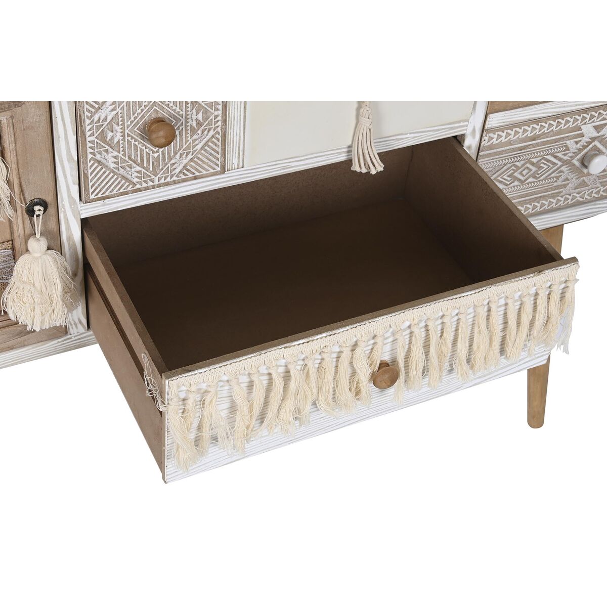 Dispositivo DKD Home Decor El Algodão Branco (120 x 35 x 80 cm)-6
