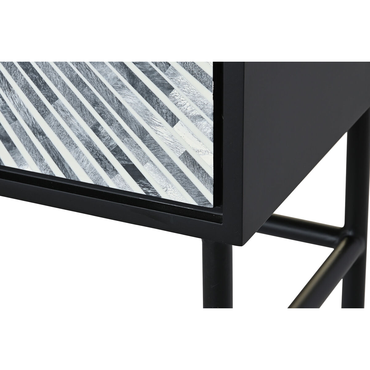 Gerät DKD Home Decor Harz Knochen Holz MDF Weiß Schwarz Grau 100 x 40 x 140 cm 22 x 40 x 140 cm-2