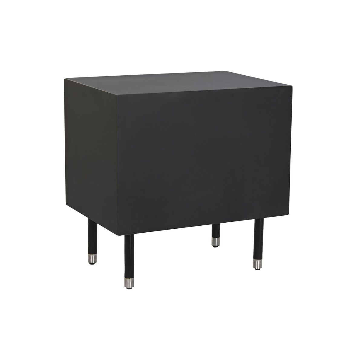 Night Table DKD Home Decor Black Grey Bone Tar Wooden MDF (50 x 35 x 51 cm)-2